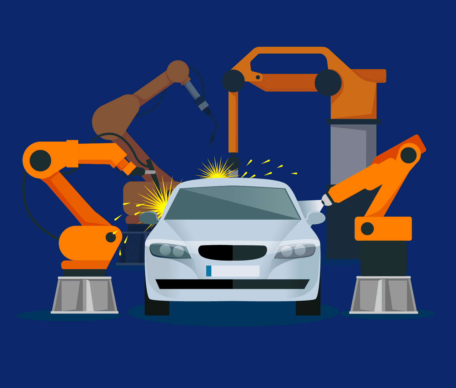 汽車車身焊接工藝是製造汽車的程序中，需要運用到大量的焊接機器人及自動化焊接設備